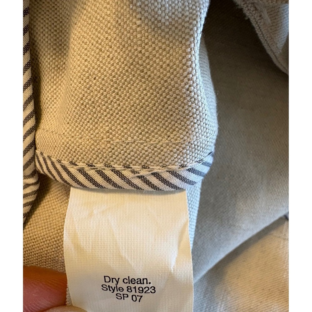 J.Crew Mini Skirt Women 8 Beige Cotton Linen Button Front Cargo Utility Earthy - Picture 7 of 10